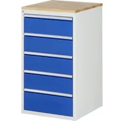 Rau Schubladenschrank Buche-Top und 5 x Schubl.-L 4x180 1x210mm
