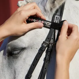Kieffer Stirnband FlexiLoop Large Crystal Clear Warmblut schwarz