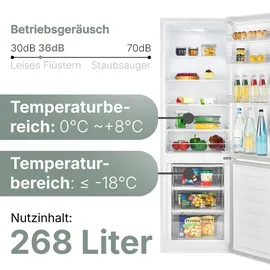 Bomann KG 7353 Kühl-Gefrierkombination (268 l, 1800 mm hoch, Weiß)