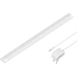 ledscom.de LED Unterbau-Leuchte SIRIS weiß matt mit Netzteil, flach, 50cm, 655lm, weiß