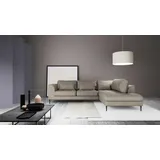 TRENDMANUFAKTUR Ecksofa "Luzi, wahlweise mit Schlaffunktion und Bettkasten, gemütlich, L-Form", grau (cloud gray), Sofas, Damen, B/H/T: 264cm x 80cm x 203cm, Samtvelours, Ottomane rechts,mit Schlaffunktion,mit Bettkasten, 100% Polyester, Ecksofa, Designsofa mit Ottomane,