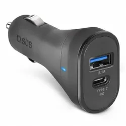 SBS Car Charger 3.1A mit Typ C und USB