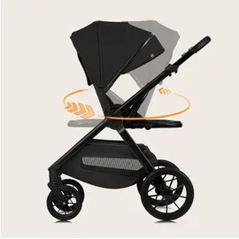 lionelo Layla 3-in-1 Kombikinderwagen Black Onyx