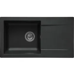 Spülbecken Stradour 78 x 43,5 cm Matte Hinterseite Schwarz