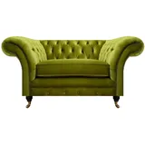 JV Möbel Chesterfield Sessel Textil 90 x 80 x 130 cm Grün