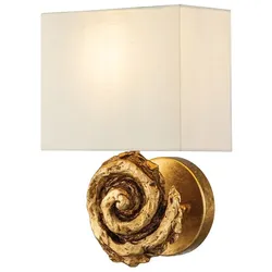 Swirl Wandleuchte Blattgold Flambeau FB-SWIRL-1L-G