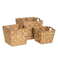 BigBuy Home Körbe Beige Naturfaser 45x45x45 cm (3 Stück)