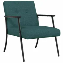 vidaXL Sessel Dunkelgrün 59 x 75 x 78 cm Stoff mit Kissen