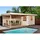 Weka Designhaus 213 B 5,41 x 2,38 m natur mit Anbau