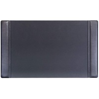 Dacasso Seitenschienen Luxuriöse Schreibtischunterlage aus Leder zum Schreiben – Executive Desk Surface Protector, Schwarz, 34” x 20”