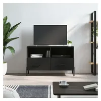 Furnicato TV-Schrank Schwarz 80x36x50 cm Holzwerkstoff