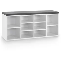 Schuhregal aus Holz 104 x 30 x 48 cm - Weiß