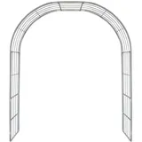 KUHEIGA Verzinkter Rosenbogen Metall, B:210cm / H:248cm, Rankbogen Zink, Metall-Bogen