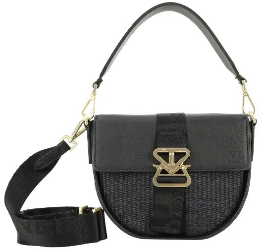 Bogner Zuoz Rafia Cassy Schultertasche Leder 21 cm  schwarz