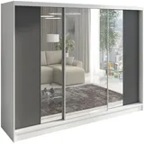 A&J MöbelLand Schiebetürenschrank VIDA 200 x 215 x 59,5 cm Grau