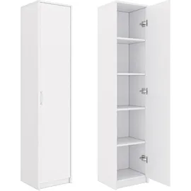home collective Bücherregal Kleiderschrank 40 x 35 x 180 cm Weiß