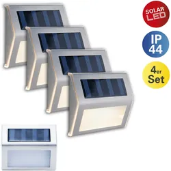 Näve 4er-Set LED Solar-Außenleuchte