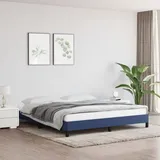 Homgoday Bettgestell aus Stoff, blau, 160 x 200 cm, Lattenrost für Erwachsene, Kinder und Jugendliche, einfache Montage, Typ 2 Betten und Lattenroste, Möbel