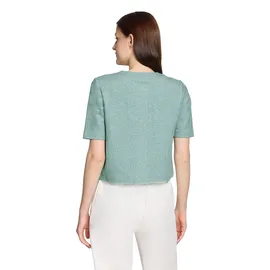 Betty Barclay "Damen langarm", Damen, Gr. 36, grün (aquifer), Jersey, Obermaterial: 40% Polyester, 33% Baumwolle, 15% Viskose, 10% Polyester, 2% Elasthan, gerade hüftlang, Rundhals, Sweatjacken Sweatjacke