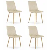 Best For Home Esszimmerstuhl Samt beige