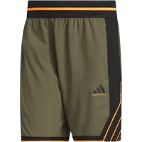 adidas Crazy Lite Basketballshorts Herren KD6400 - olive strata/lucid orange M/9"