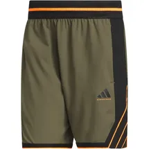 adidas Crazy Lite Basketballshorts Herren KD6400 - olive strata/lucid orange M/9"