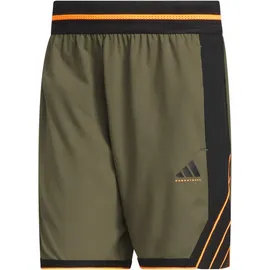 adidas Crazy Lite Basketballshorts Herren KD6400 - olive strata/lucid orange M/9"