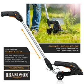 Brandson Akku-Strauchschere inkl. Teleskopstange 90-130 cm, Ladegerät und 2000 mAh