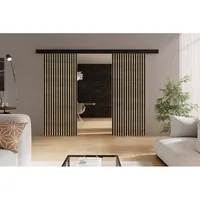 Emporius - Schwebetüren 130 cm Belor Duo - Schiebetür mit Lamellen, Design Zimmertür - Schiebetürsystem (Sonoma Eiche)