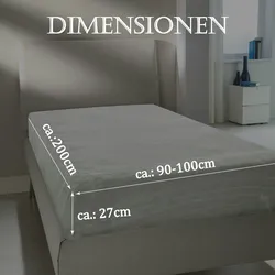 Spannbettlaken Cashmere Touch - Wolkenschloss 90-100 x 200cm - Silber