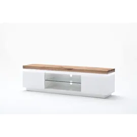 MCA Furniture Romina TV-Lowboard 175 cm weiß matt/Wildeiche