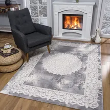 Sanat Teppich HARMONY hellgrau B/L: ca. 160x220 cm - Hellgrau