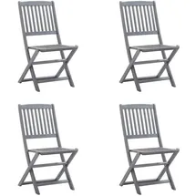 vidaXL Klappbare Gartenstühle 91 x 0 x 0 cm braun 4 St.