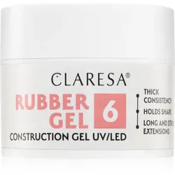 Claresa Rubber Gel Construction Gel UV/LED Gel-Lack für verlängerte Fingernägel Farbton 06 45 g
