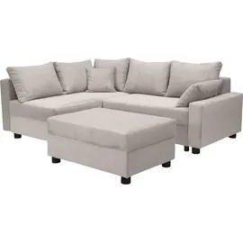 Collection AB »Parma L-Form«, mit Schlaffunktion und Bettkasten, inklusive Kissen, Bonellfederkern, beige