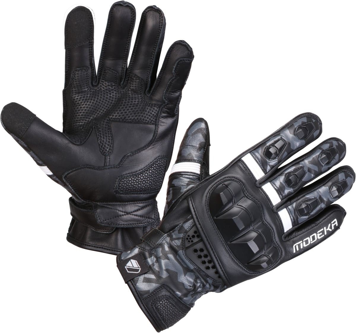 Modeka VALYANT Motorradhandschuhe schwarz weiß Gr. 10 / XL