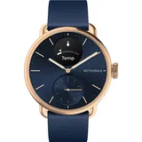 Withings ScanWatch 2 38 mm blau/rosegold, Lederarmband marineblau/rosegold