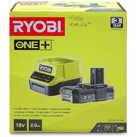 Ryobi Akku 18V 2,0Ah + Schnellladegerät