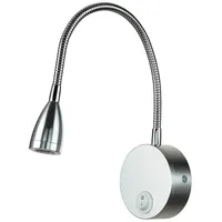 Licht-Erlebnisse Wandleuchte JAN flexibel, Silber Aluminium Acrylglas 1x LED 3W | LE109499