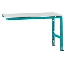 Manuflex Ansatztisch UNIVERSAL Standard, Tischplatte Kunststoff, 1500x1000, wasserblau