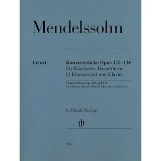 G. Henle Verlag Konzertstücke op. 113 und 114 für Klarinette, Basetthorn (2 Klarinetten) und Klavier: Besetzung: Kammermusik mit Blasinstrumenten (G. Henle Urtext-Ausgabe)