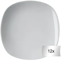 Home4You Dessertteller 12er Set - 19,5 x 19,5 cm - Porzellan - 12er Set