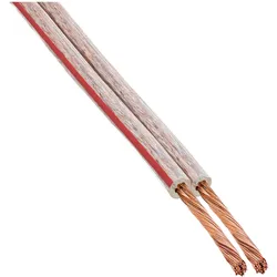 InLine Lautsprecherkabel - 2x 2,5mm2 - CCA - transparent - 10m