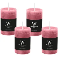 Wiedemann Kerzen Rustik-Kerze 80 x 68 mm 4 St. rosé