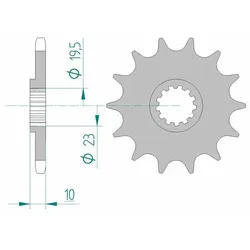 AFAM Standard-Stahlkettenrad 22303 - 520