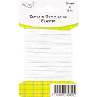 K3T Elastik Gummilitze/Gummiband, 5 mm x 5 m, Farbe