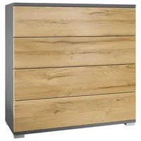 Vladon Kommode, Eiche, 76x76x35 cm, Wohnzimmer, Kommoden & Sideboards,