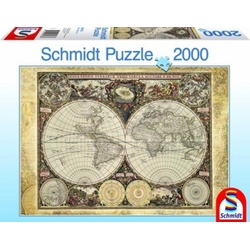 Schmidt Spiele Puzzle Historische Weltkarte. Puzzle, 1000 Puzzleteile