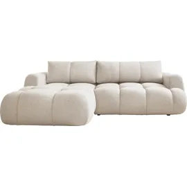Mirjan24 Eckcouch mit Schlaffunktion 2-Sitzer Beige