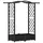 vidaXL Hochbeet mit Rankgitter und Dach 124 x 40 x 125 cm Schwarz